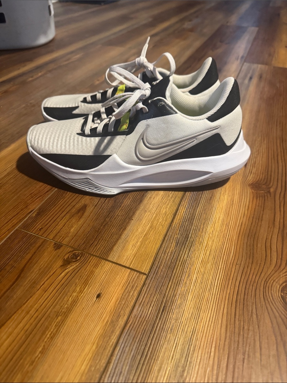 Nike Men’s Athletic Shoes - White, Black, Lime Accent